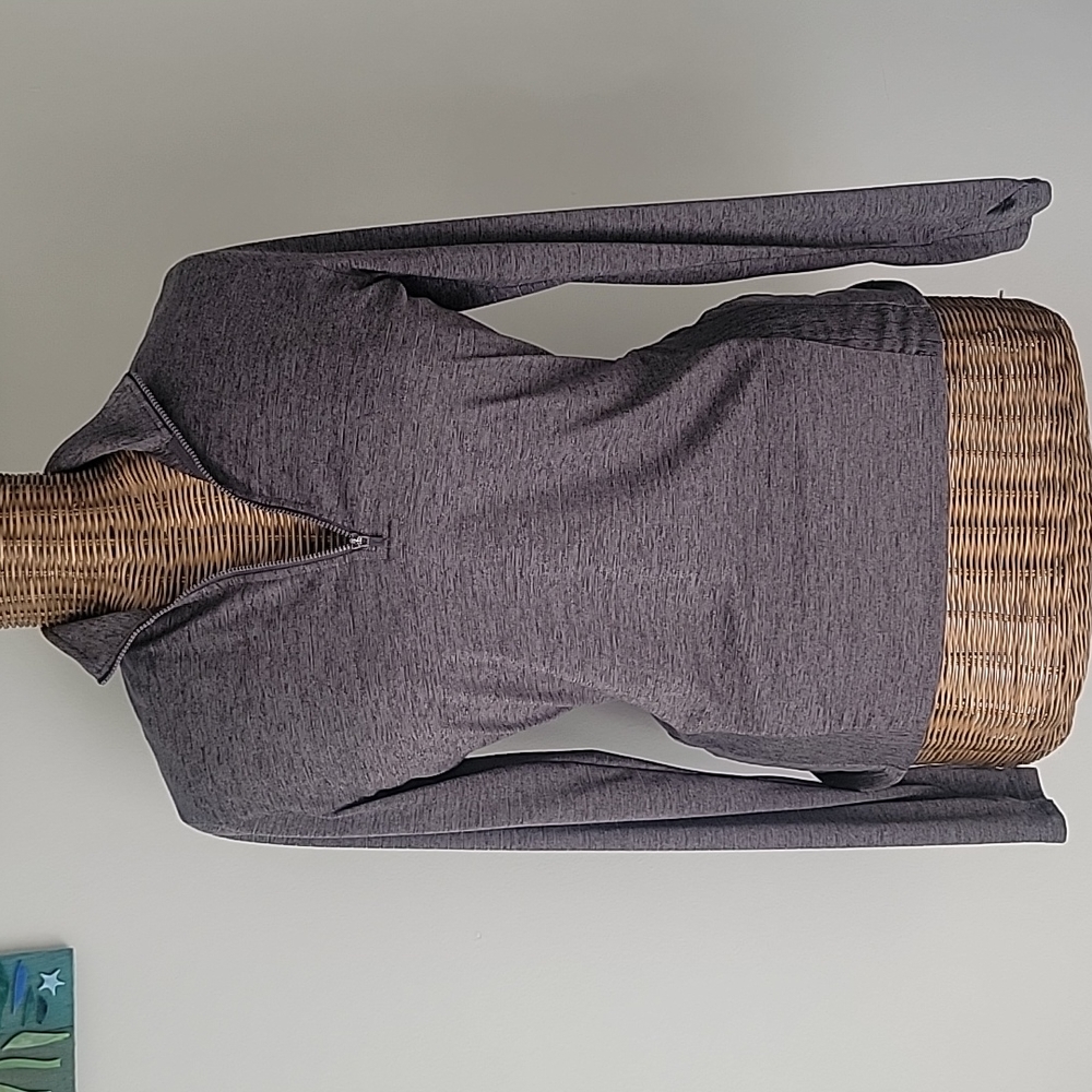 Slazenger szS Womens Long Sleeve Quarter Zip Gray Golf Pullover.   BinE